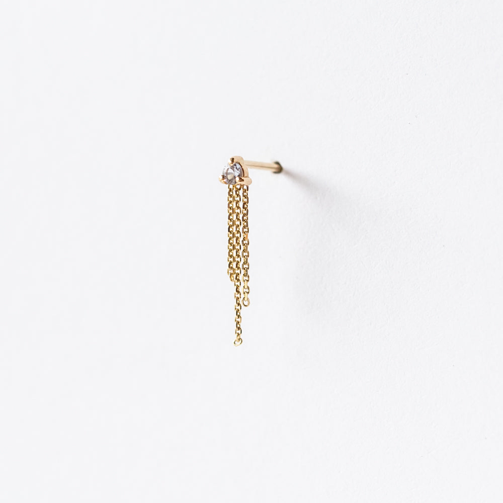 Wwake | Blue Sapphire Mist Stud Earring (Single)