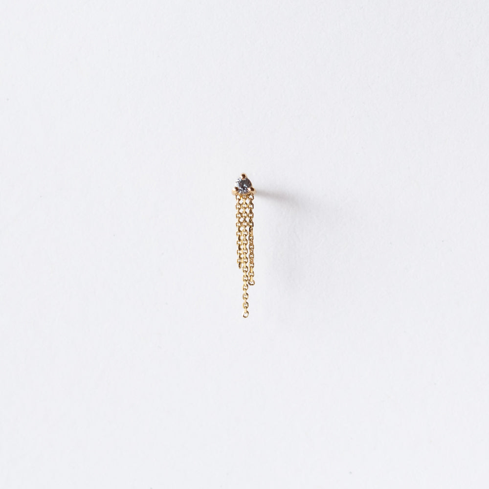 Wwake | Blue Sapphire Mist Stud Earring (Single)