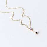 Wwake | Fancy Sapphire and Tourmaline Two Step Necklace