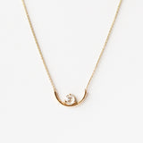 Wwake | Rose Cut Diamond Arc Necklace