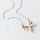 Wwake | Shadow Diamond and Pearl Necklace