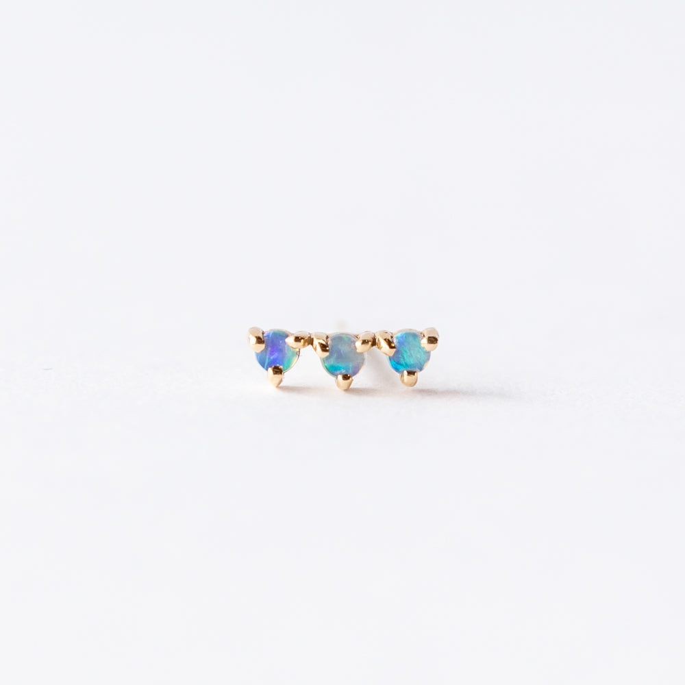 Wwake | Three-Step Opal Stud Earring (Single) – LAPIS