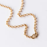 Zoe Chicco | 3-Diamond Open Link Medium Rolo Chain Necklace