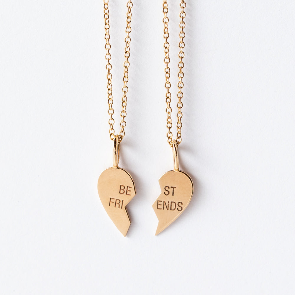 Zoe Chicco | Best Friends Split Heart Necklaces
