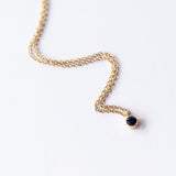 Zoe Chicco | Bezel Set Round Blue Sapphire Necklace