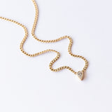 Zoe Chicco | Extra Small Curb Chain Pear Diamond Bezel Necklace