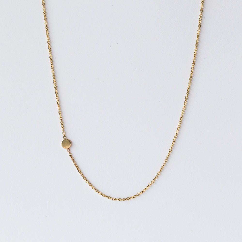 Zoe Chicco | Itty Bitty Off-Center Disc Necklace