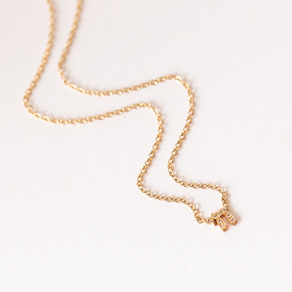 Zoe Chicco | Itty Bitty Pavé Diamond Chai Necklace