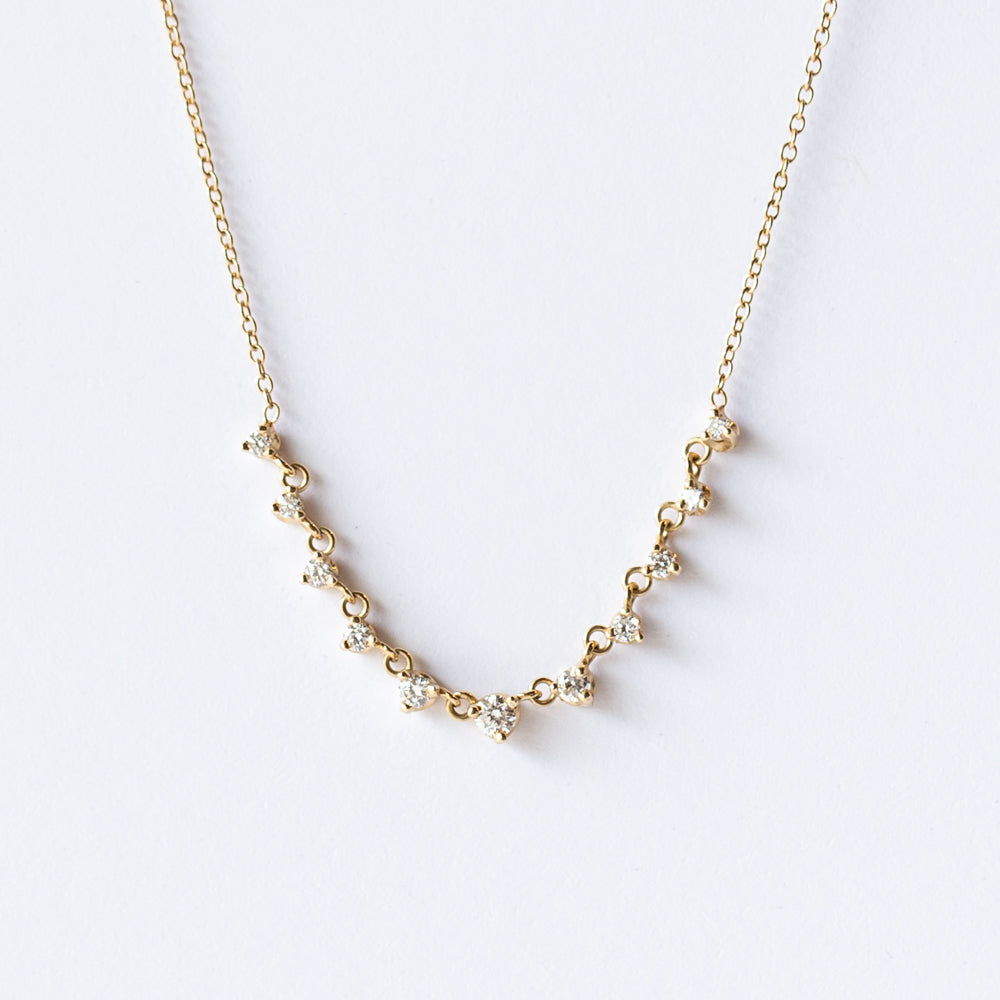 Zoe Chicco | Graduating Prong Set Diamond Necklace