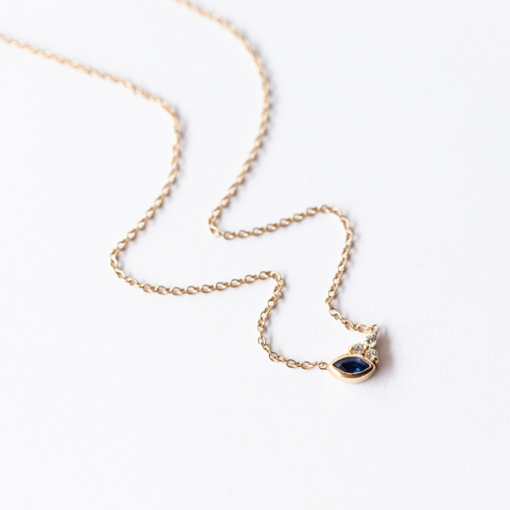 Zoe Chicco | Marquise Sapphire and Diamond Trio Necklace