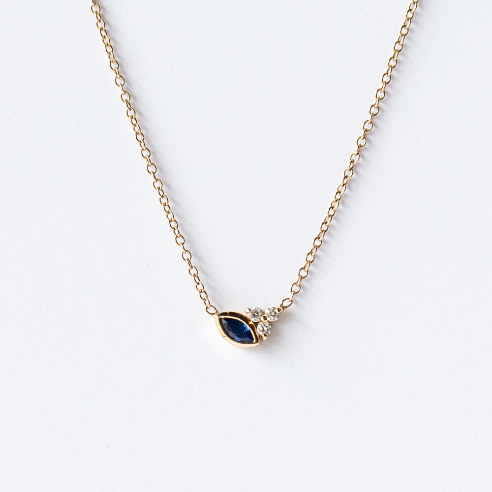 Zoe Chicco | Marquise Sapphire and Diamond Trio Necklace