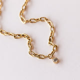Zoe Chicco | Chunky Paperclip Chain Necklace with Diamond Pendant