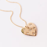 Zoe Chicco | Scattered Star-Set Diamond Aura Heart Necklace