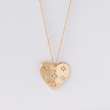 Zoe Chicco | Scattered Star-Set Diamond Aura Heart Necklace