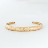 Zoe Chicco | Aura Gold Cuff Bracelet with Diamond Starbursts