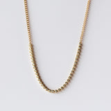 Zoe Chicco | Diamond Tennis Segment Curb Chain Necklace