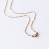 Zoe Chicco | Small Curved Graduated 3-Diamond Bezel Necklace