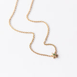 Zoe Chicco | Tiny Prong Set Diamond and Emerald Flower Necklace