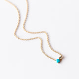 Zoe Chicco | Turquoise and Diamond Prong Set Necklace