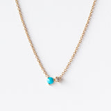 Zoe Chicco | Turquoise and Diamond Prong Set Necklace