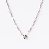 Floating Bezel-Set Diamond Necklace