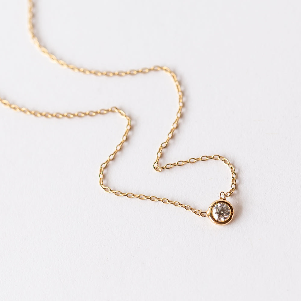 Floating Bezel-Set Diamond Necklace