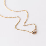 Floating Bezel-Set Diamond Necklace