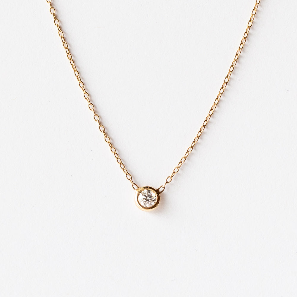 Floating Bezel-Set Diamond Necklace