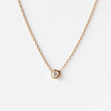 Floating Bezel-Set Diamond Necklace