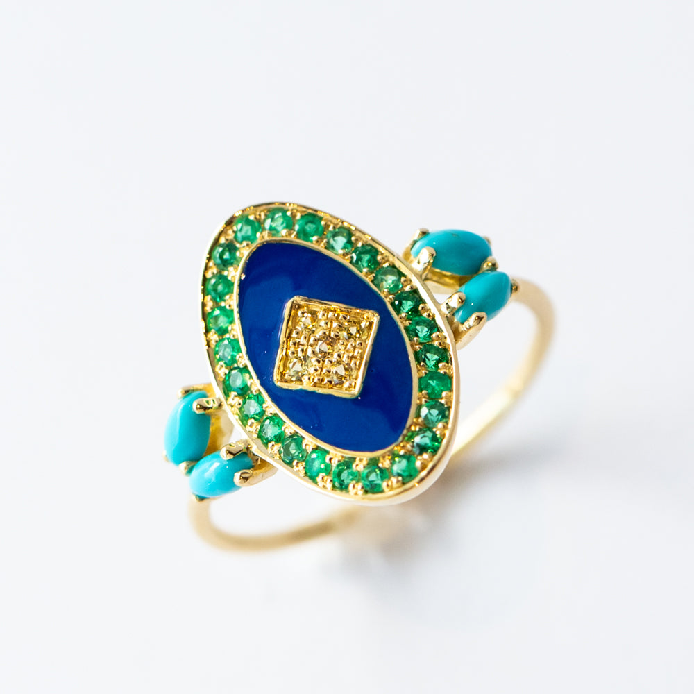 Sophie d'Agon | Athéna Ring 2, Turquoise