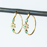Sophie d'Agon | Miniflower Hoop Earrings 3, Mist