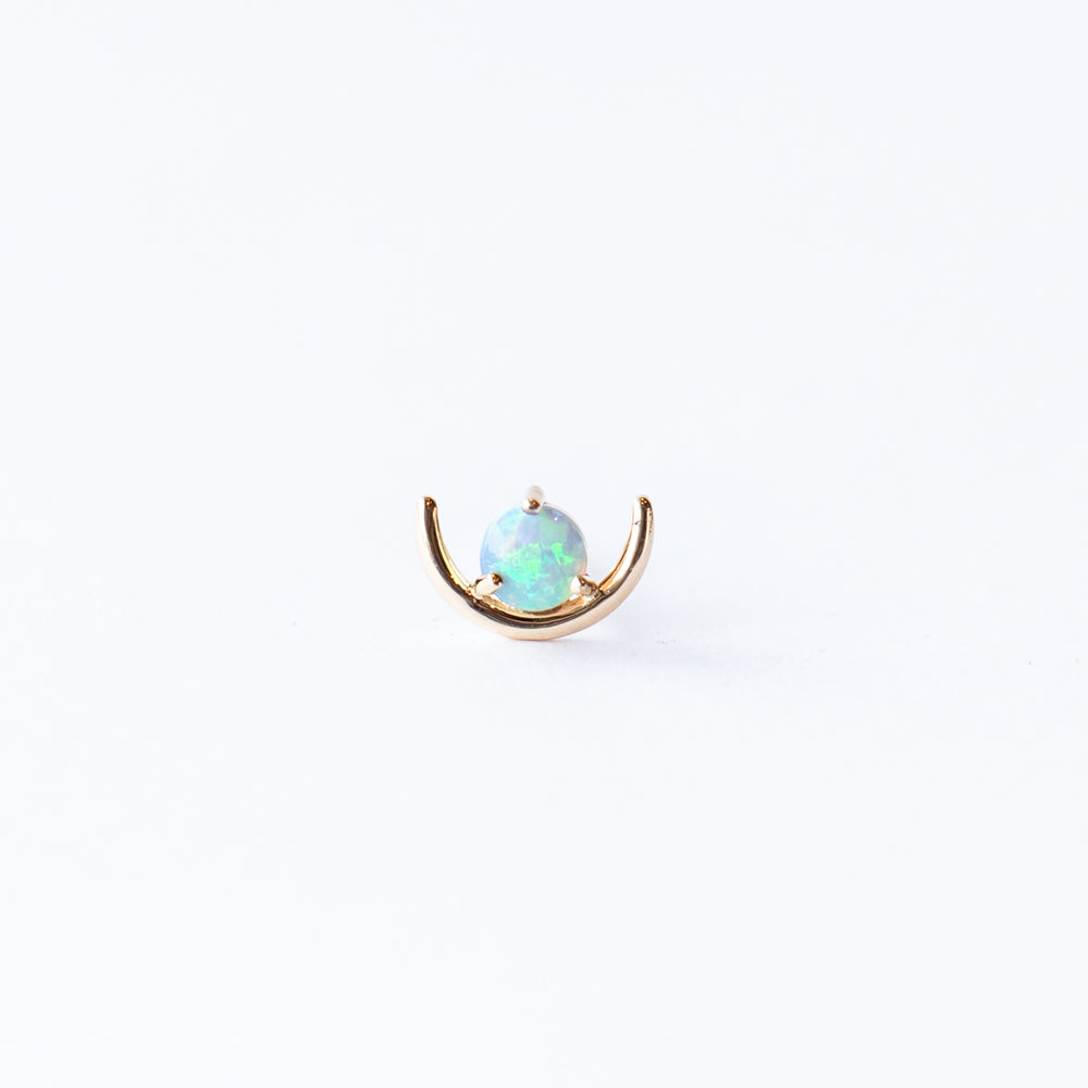 Wwake | Large Opal Arc Stud Earring (Single)