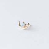 Wwake | Large Opal Arc Stud Earring (Single)