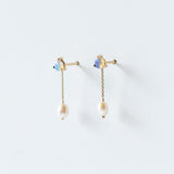 Wwake | Large Opal and Pearl Shower Earrings