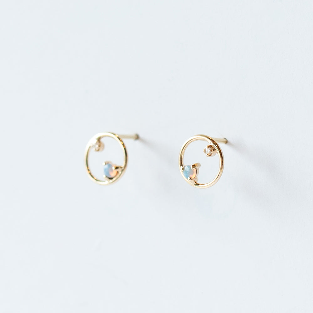 Wwake | Mini Circle Stud Earring (Single)