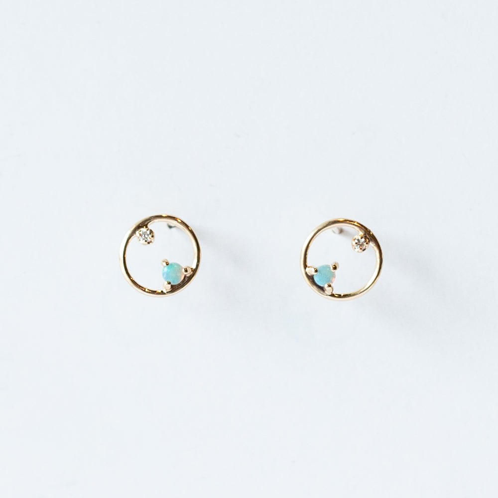 Wwake | Mini Circle Stud Earring (Single)