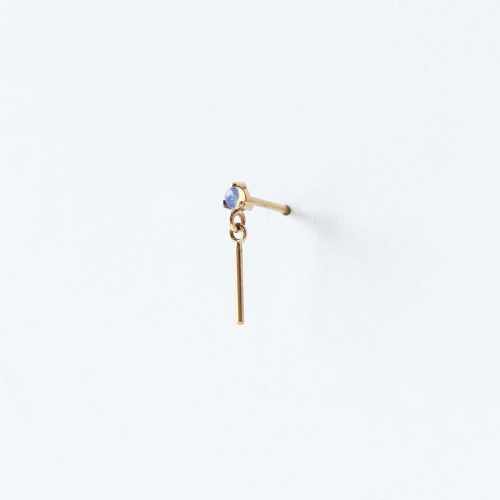 Wwake | Opal Bar Link Stud Earring (Single)