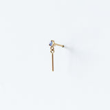 Wwake | Opal Bar Link Stud Earring (Single)