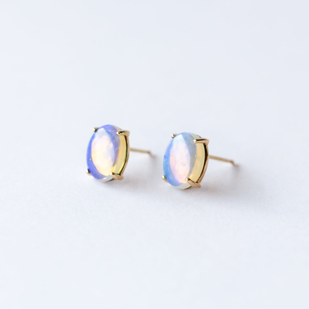 Wwake | XL Oval Opal Studs