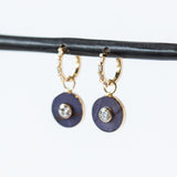 Burro Creek Jasper and Diamond Cerclen Earrings