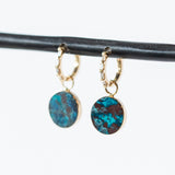 Shattuckite Circ Hoop Earrings