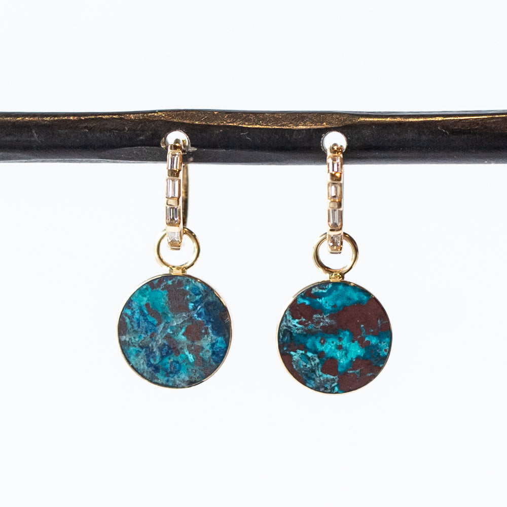 Shattuckite Circ Hoop Earrings