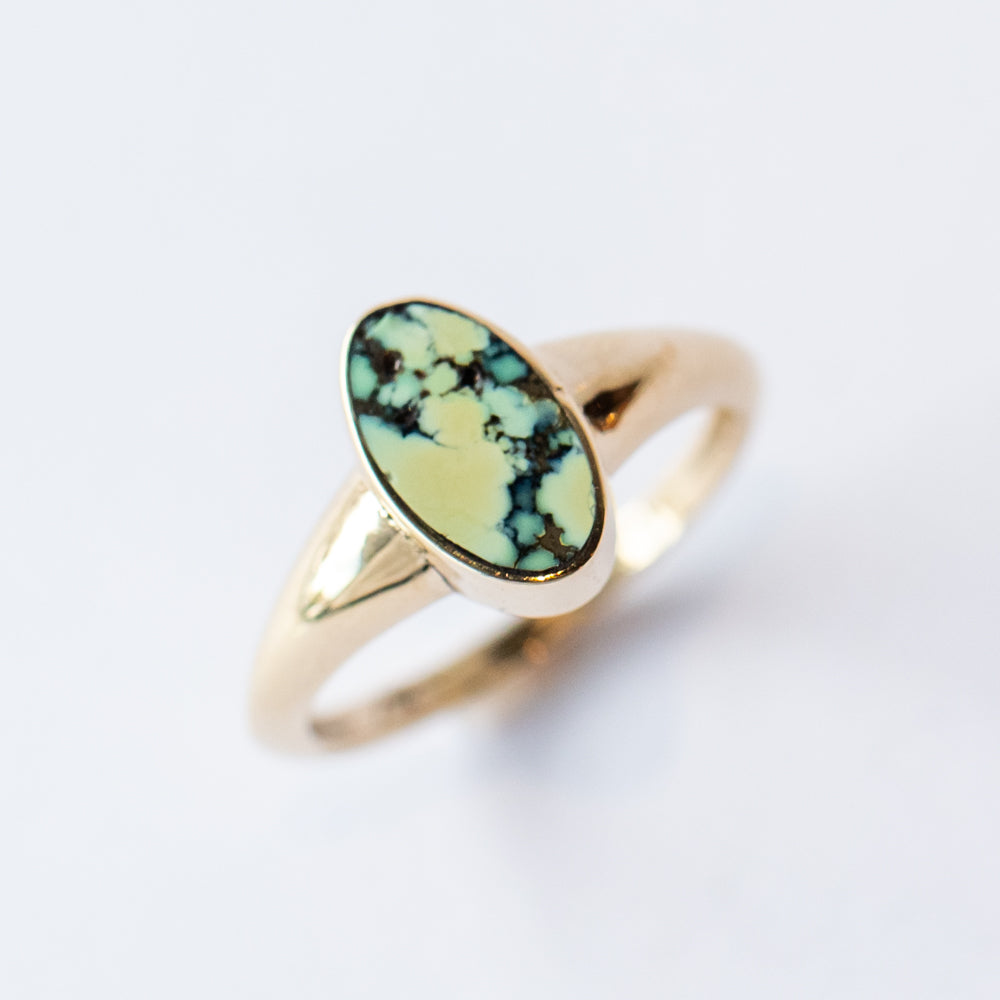 Angel Wing Variscite Polaris Signet Ring