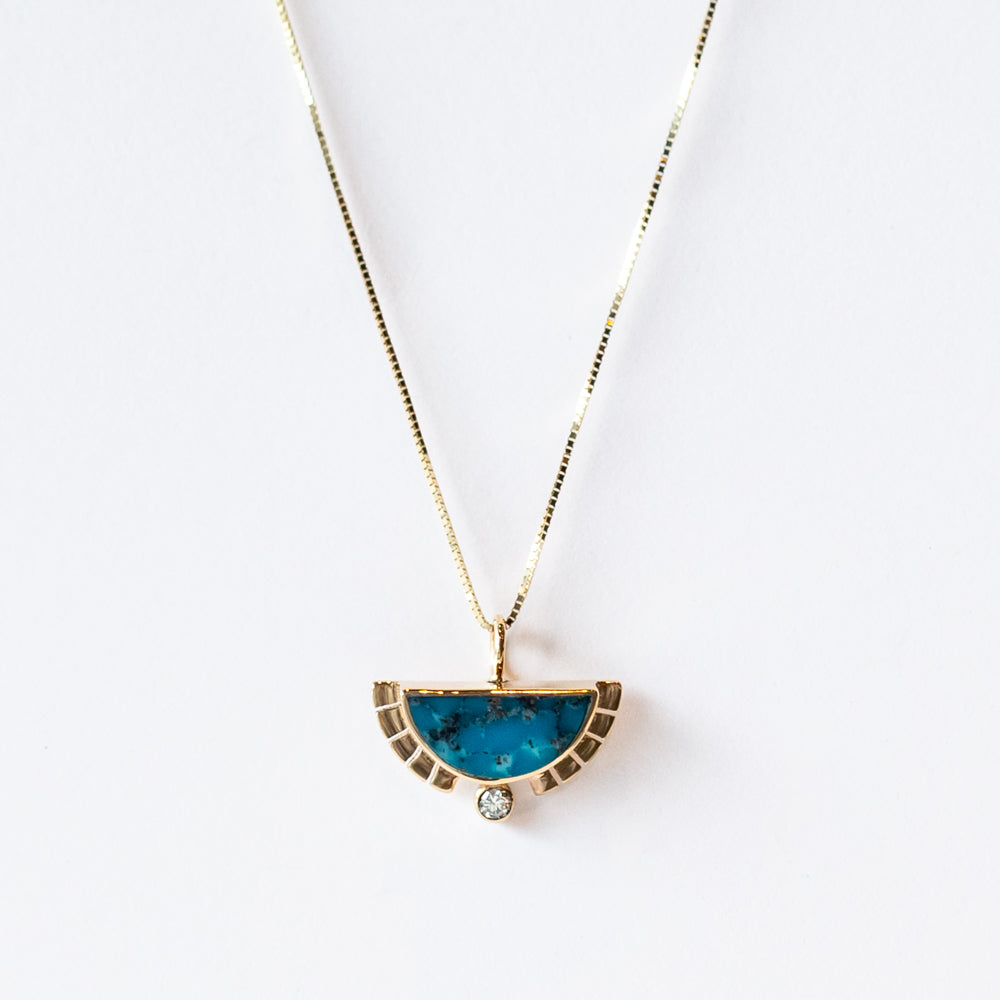 Kingman Turquoise Rising Sol Necklace