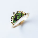 Peacock Turquoise Rising Sol Ring