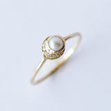 Baby Moon Pearl Ring
