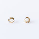 Baby Moon Moonstone Stud Earrings