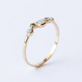 Effervescence Opal and Green Sapphire Ring