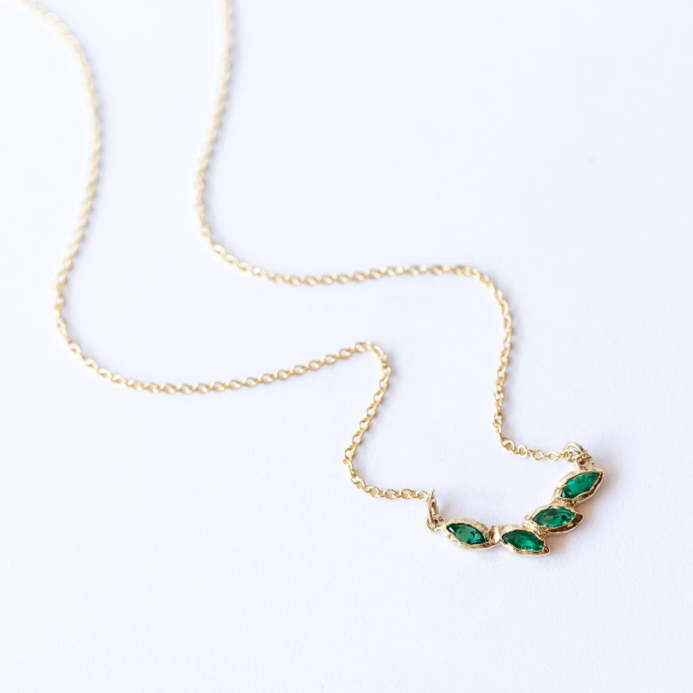 Petal Emerald Necklace
