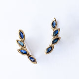 Petal Sapphire Ear Climber (Single)
